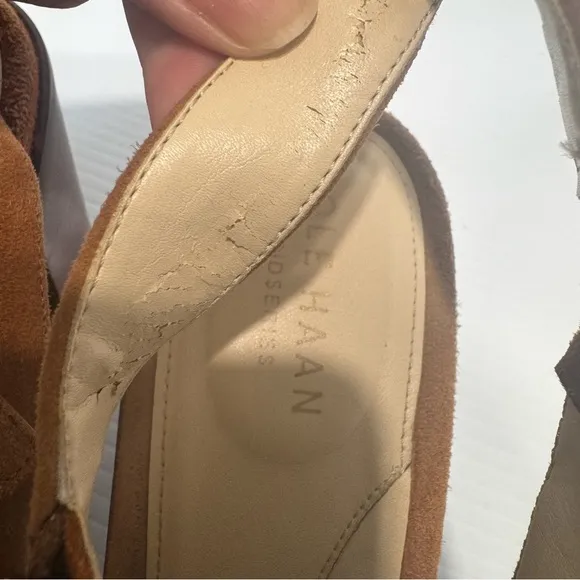 Cole Haan Vicky Tan Suede Leather Booties Size 8