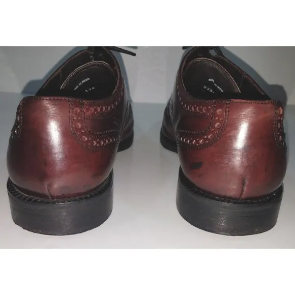 Cole Haan Wing Tip Oxfords Leather Shoes Mens Size 10 M Burgundy
