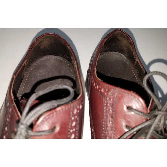Cole Haan Wing Tip Oxfords Leather Shoes Mens Size 10 M Burgundy