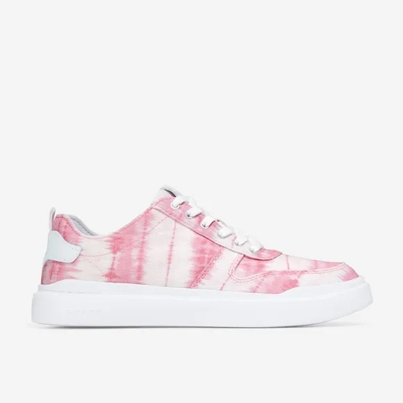 Cole Haan Women's Grandpro Rally Canvas Court Sneakers in Pink Ikat Print Sz10.5