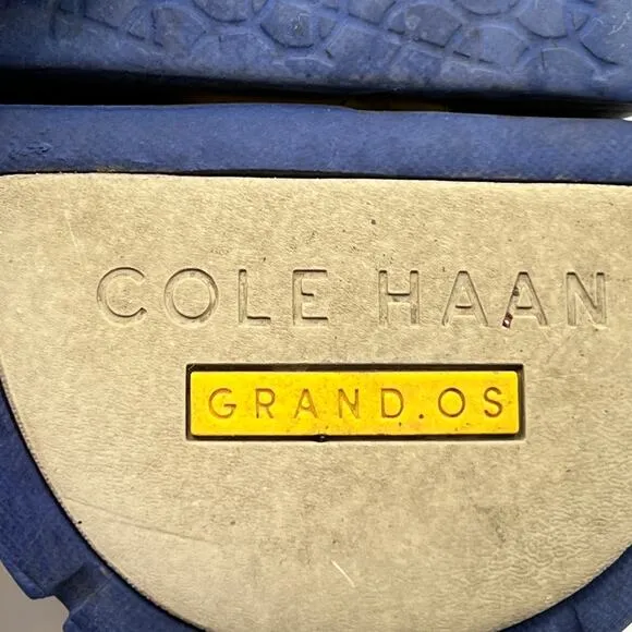 Cole Haan ZeroGrand OX No Stitch White Blue Oxford Lace Up Sneaker Brouge