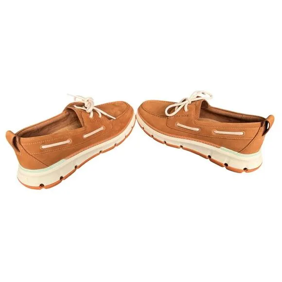 Cole Haan Zerogrand Regatta Boat shoe, Womens size 9, Tan, NWOT