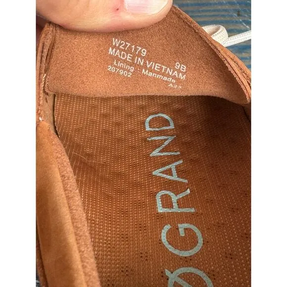 Cole Haan Zerogrand Regatta Boat shoe, Womens size 9, Tan, NWOT