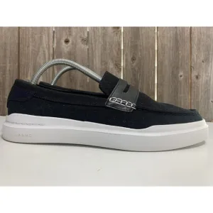 Cole Hann Grand 360 Rally Penny Loafer Black Canvas Slip On Men’s Shoe Size 9