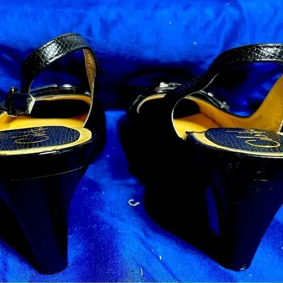 Cole Haan - Sling Back - Open Toe- Black Pumps