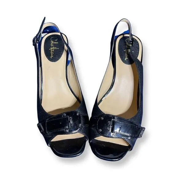Cole Haan - Sling Back - Open Toe- Black Pumps