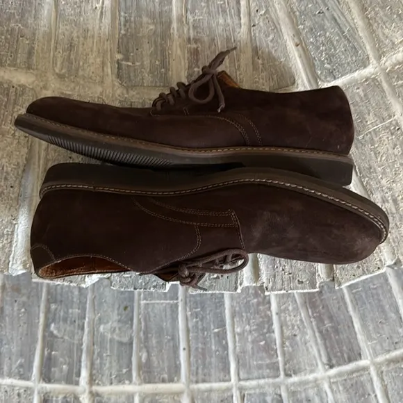 Colter Creek by HS Trask Men’s Chocolate Brown Suede Leather Oxfords 10M
