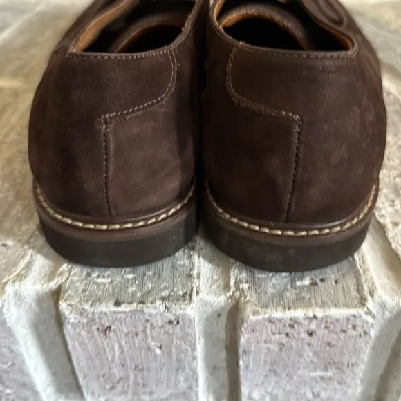 Colter Creek by HS Trask Men’s Chocolate Brown Suede Leather Oxfords 10M