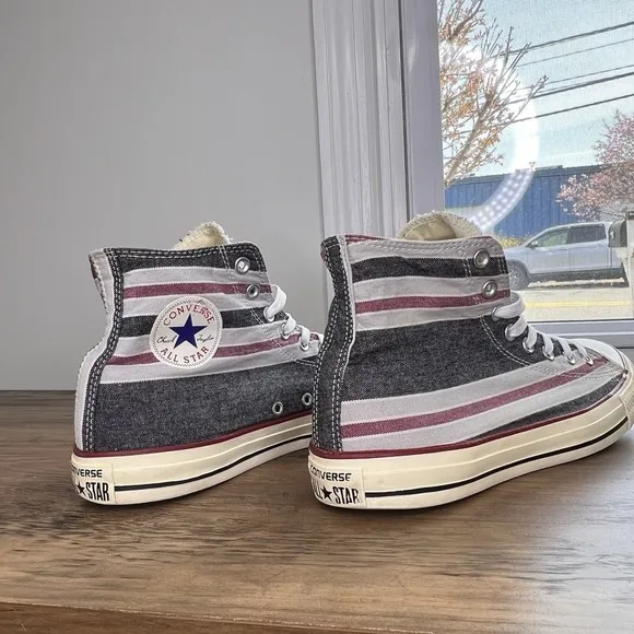 Converse Chuck Taylor All Star Hi Tops Striped Black/gooseberry Shoe Mens 10.5