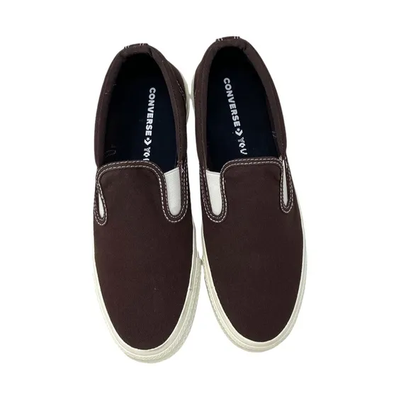 Converse Classic Slip On Low Top Canvas Brown Women's Sneakers Custom 171852C-BR