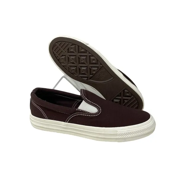 Converse Classic Slip On Low Top Canvas Brown Women's Sneakers Custom 171852C-BR