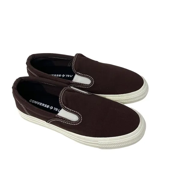 Converse Classic Slip On Low Top Canvas Brown Women's Sneakers Custom 171852C-BR