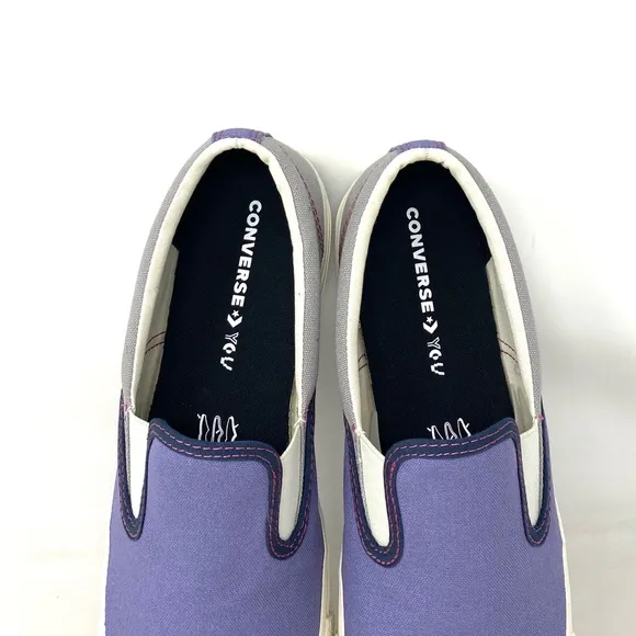Converse Ctas Slip On Low Canvas Violet Women's Sneakers Custom 171852C-VTGRWT