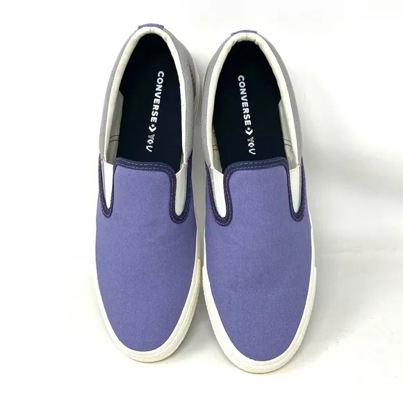 Converse Ctas Slip On Low Canvas Violet Women's Sneakers Custom 171852C-VTGRWT