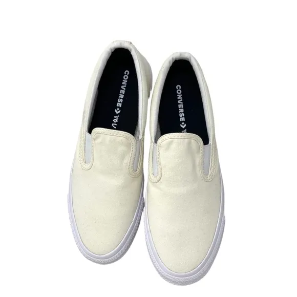 Converse Ctas Slip On Low Top Canvas White Women's Sneakers Custom 171852C-WHT