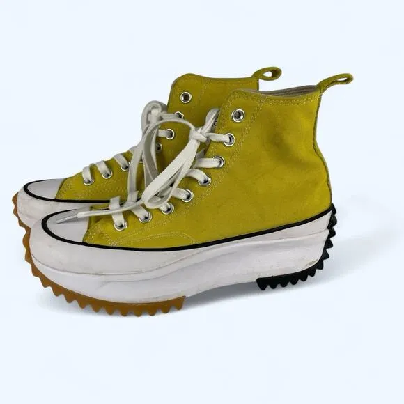Converse Run Star Hike Hi Shoes Sneakers Bitter Lemon A01365C M sz 6.5, W sz 8