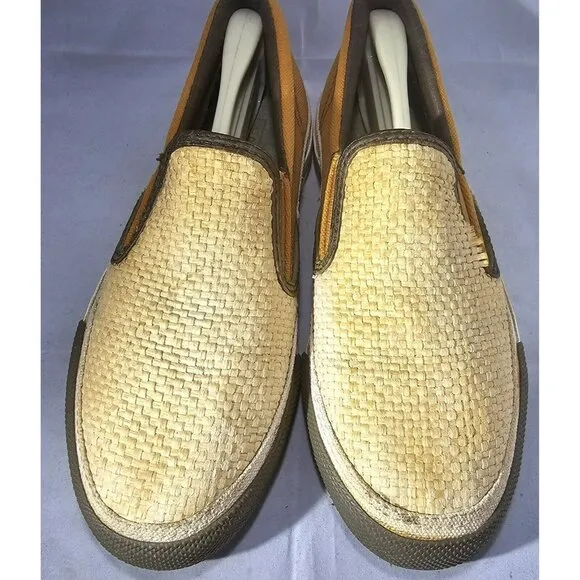 Converse Women's Slip On Low Brick Orange/Tan Canvas And Woven  Sneaker Size 7.5