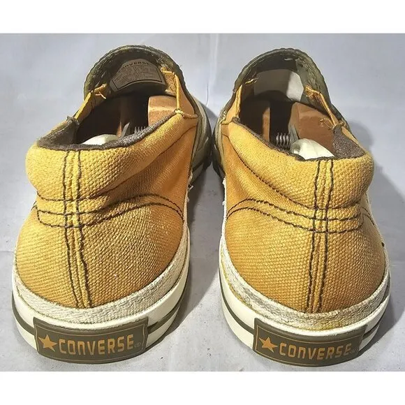 Converse Women's Slip On Low Brick Orange/Tan Canvas And Woven  Sneaker Size 7.5
