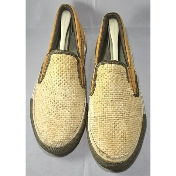 Converse Women's Slip On Low Brick Orange/Tan Canvas And Woven  Sneaker Size 7.5