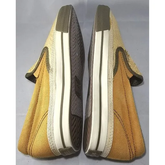 Converse Women's Slip On Low Brick Orange/Tan Canvas And Woven  Sneaker Size 7.5