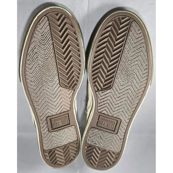 Converse Women's Slip On Low Brick Orange/Tan Canvas And Woven  Sneaker Size 7.5