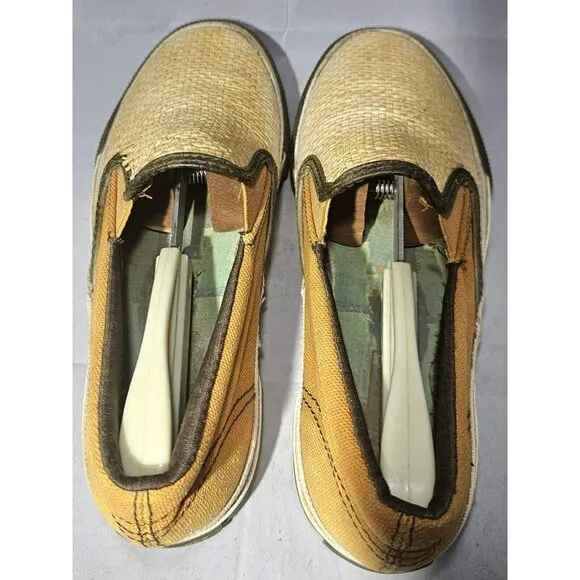 Converse Women's Slip On Low Brick Orange/Tan Canvas And Woven  Sneaker Size 7.5