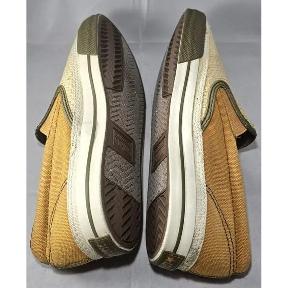 Converse Women's Slip On Low Brick Orange/Tan Canvas And Woven  Sneaker Size 7.5