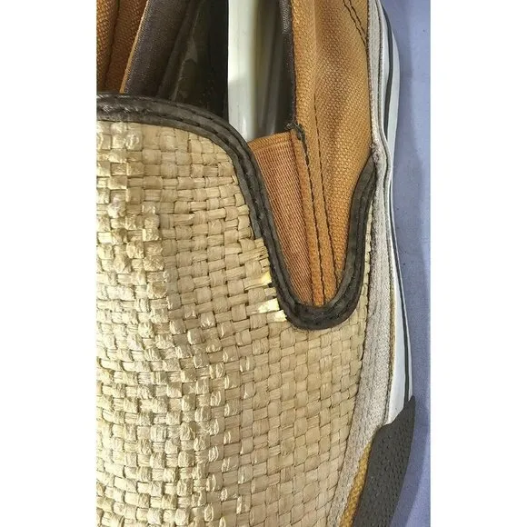 Converse Women's Slip On Low Brick Orange/Tan Canvas And Woven  Sneaker Size 7.5