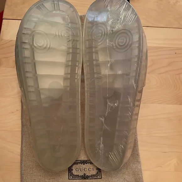 COPY - Gucci Mens Clear Rubber Slide Size 10