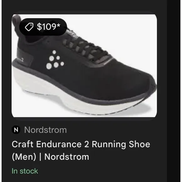 Craft Running Shoe Endurance 2 Cushioned Lightweight Athletic Mens
