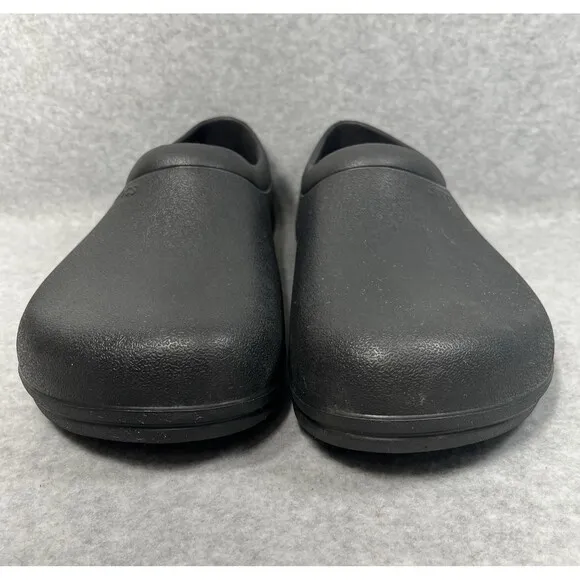 Crocs Adult Men’s 11 Black On the Clock Clogs Slip Resistant Work Shoes Slip Ons