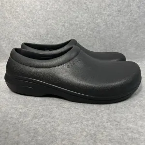 Crocs Adult Men’s 11 Black On the Clock Clogs Slip Resistant Work Shoes Slip Ons