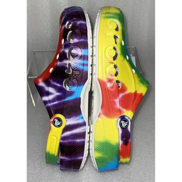 Crocs Baya Classic Tie Dye Graphic Clog Multi Color 206883-90H Men's Size 11 NEW