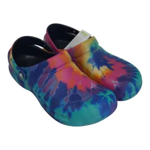 Crocs Bistro Graphic Clog Unisex M10 W12 Tie-Dye Slip-Resistant Work Shoes