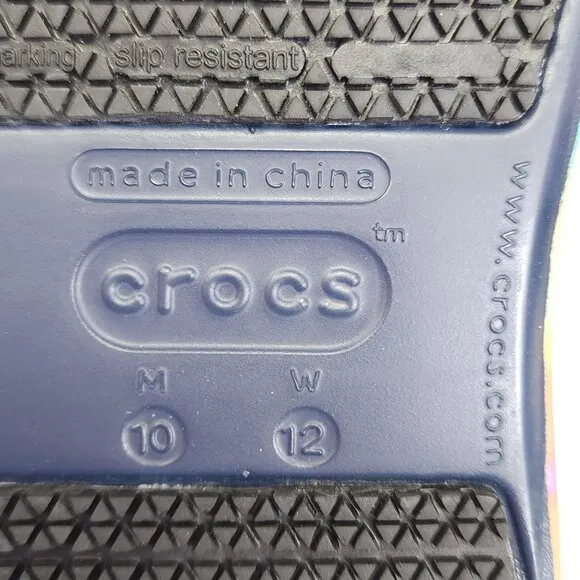 Crocs Bistro Graphic Clog Unisex M10 W12 Tie-Dye Slip-Resistant Work Shoes