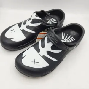 Crocs Bistro Graphic Work Big Fish Black And White Clogs Size 15M