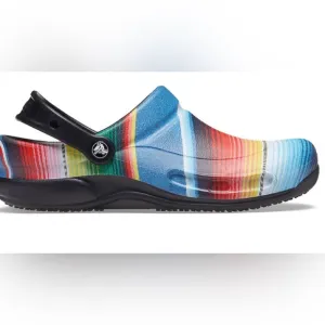 CROCS Bistro Graphic Work Clog Mens 11 Womens 12/13 SLIP RESISTANT black