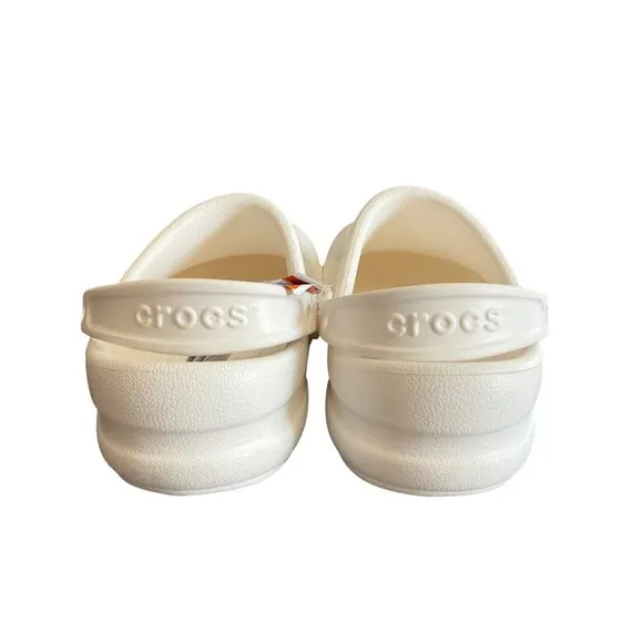 Crocs Bistro White Slip-Resistant Work Clogs M 11 Lightweight Non-Slip Shoes