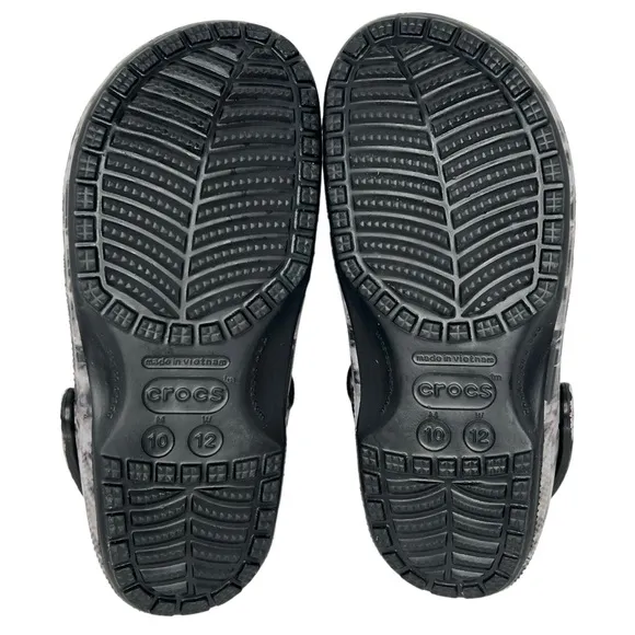Crocs Classic Bleach Dye Slip On With Jibits Mules Clogs Size 10 (M) / 12 (W)