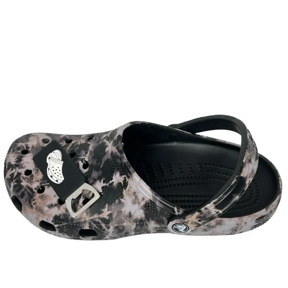 Crocs Classic Bleach Dye Slip On With Jibits Mules Clogs Size 10 (M) / 12 (W)