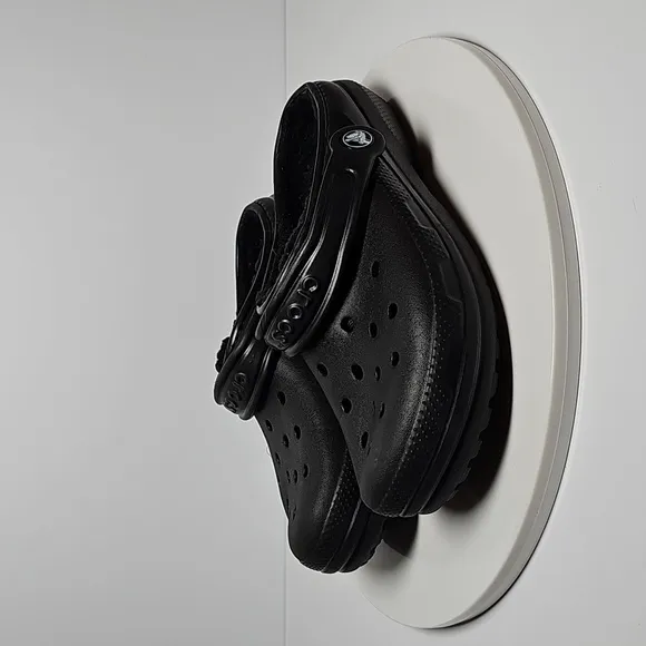 CROCS Classic Clog Shoes Slip-On Lined Faux Fur Croslite Lightweight Black J 3