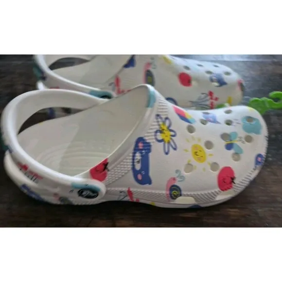 Crocs- Classic Doodle Print Junior/kids Size 4 New