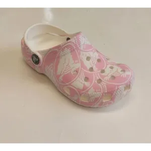CROCS Classic Duke Print Clog Kids Size C12 Lightweight Slip On Shoes Kids Pink