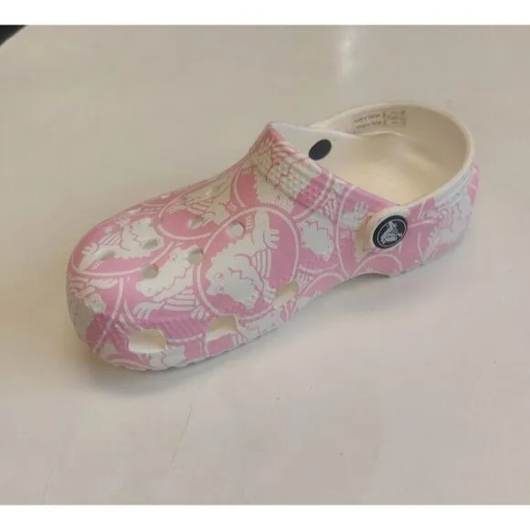 CROCS Classic Duke Print Clog Kids Size C12 Lightweight Slip On Shoes Kids Pink