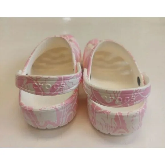 CROCS Classic Duke Print Clog Kids Size C12 Lightweight Slip On Shoes Kids Pink