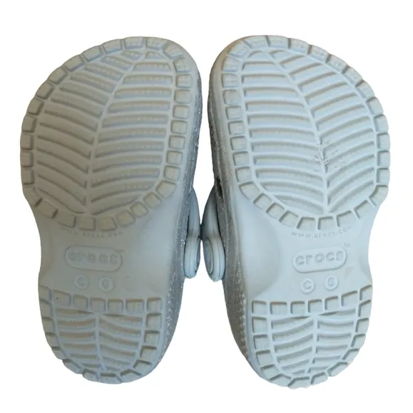 Crocs Classic Glitter Sliver Kid's Clogs