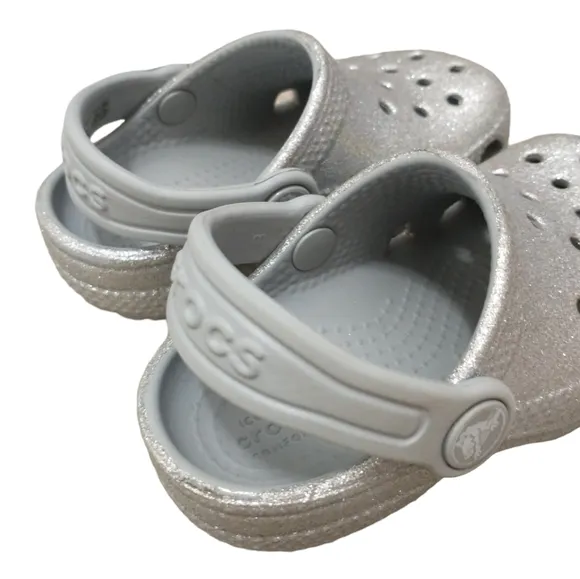 Crocs Classic Glitter Sliver Kid's Clogs