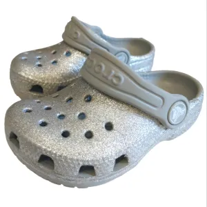 Crocs Classic Glitter Sliver Kid's Clogs