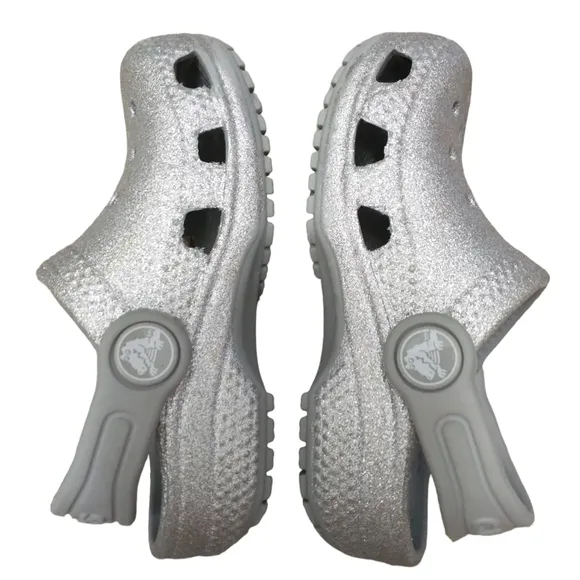 Crocs Classic Glitter Sliver Kid's Clogs