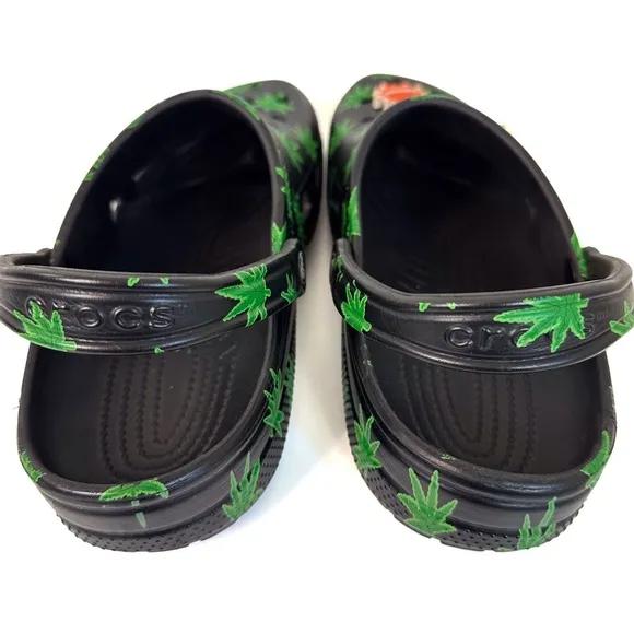 CROCS Classic Hemp Leaf Clog Men’s Size 12 with Jibbitz Charms – Limited Edition